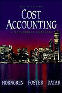 Download Cost Accounting: A Managerial Emphasis (10th Edition) fb2